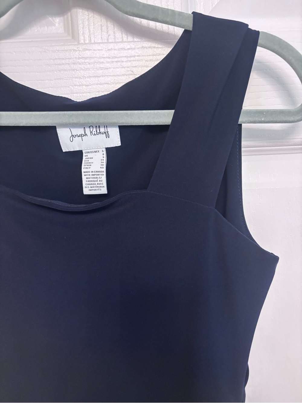 Joseph Ribkoff Navy Square-Neck Sleeveless Tank - Picture 5 of 10